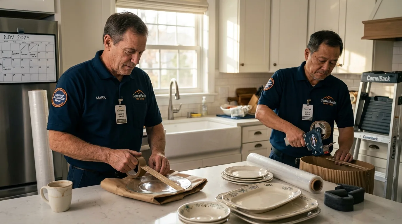 Professional crew packing kitchen dishware in Grants Pass, OR